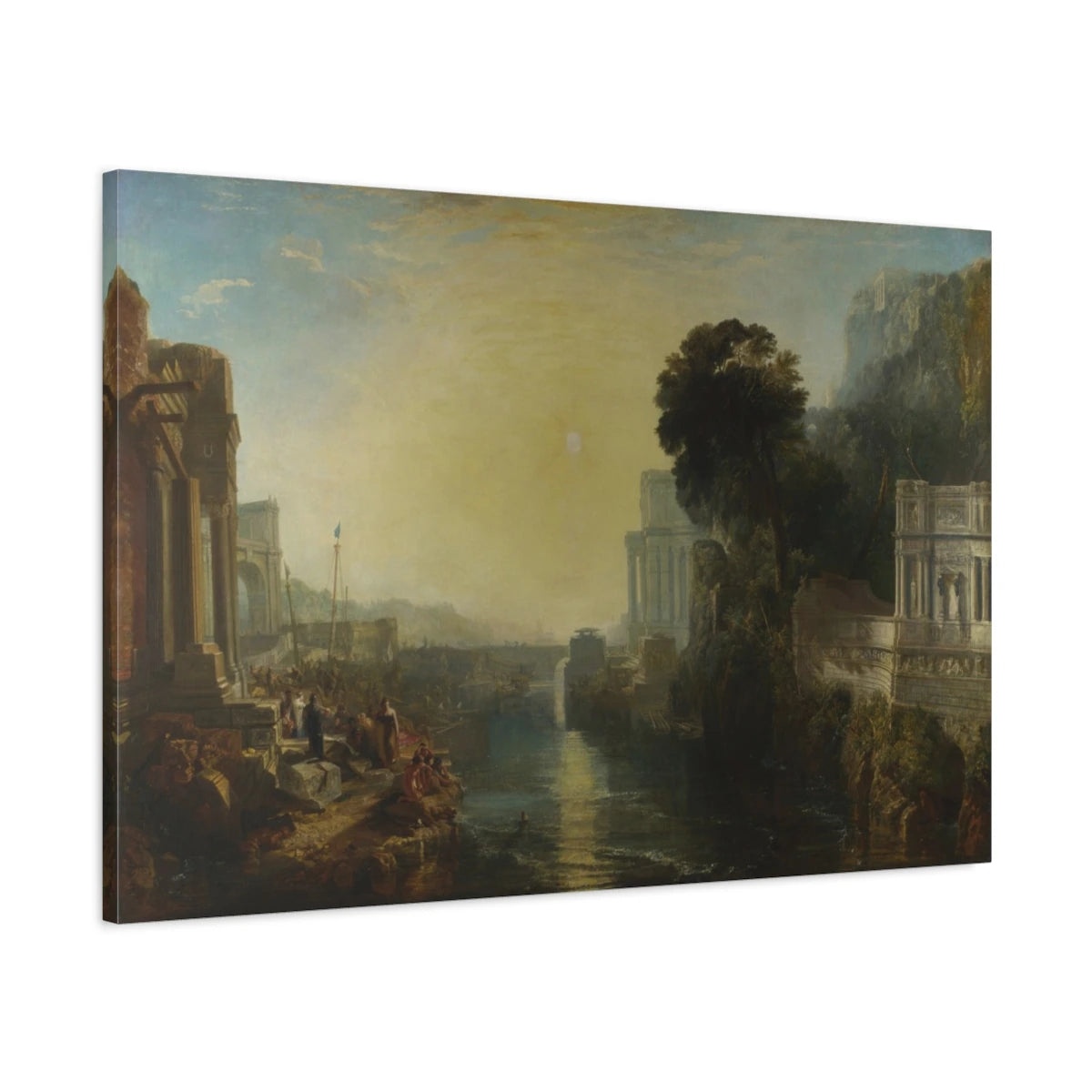 Tableau Didon construisant Carthage – William Turner - toile 3D avec bords imprimés - Art Virtuoso