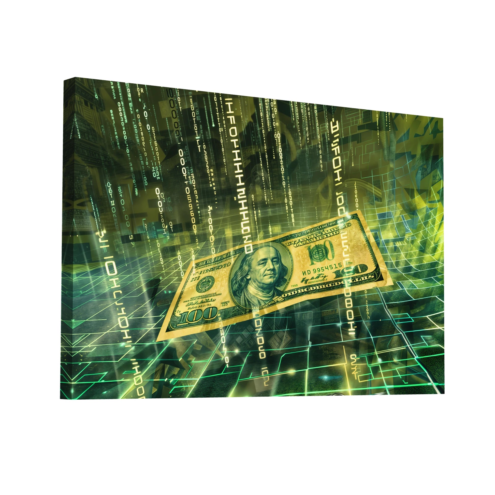 Product Hero 3D WebP Tableau Dollar Numérique - Art Virtuoso