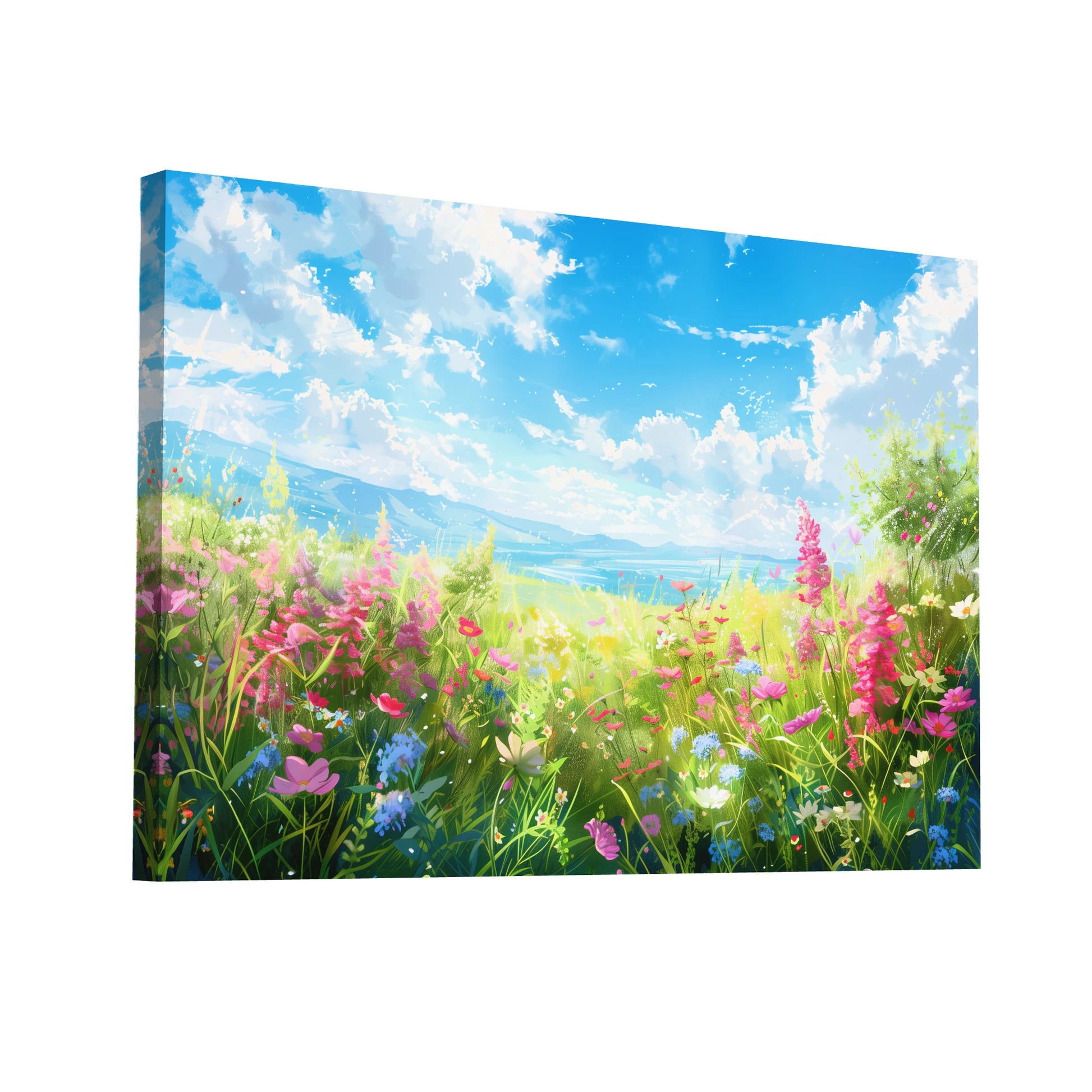 Product Hero 3D WebP Tableau Du Printemps - Champ de Fleurs - Art Virtuoso