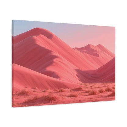 Tableau Dunes Roses, vue latérale de la toile avec bords imprimés - Art Virtuoso