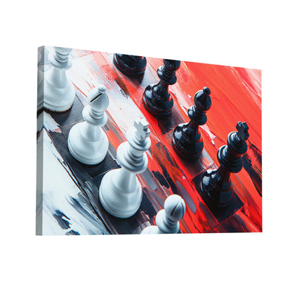 Product Hero 3D WebP Tableau Échecs en Duel - Art Virtuoso