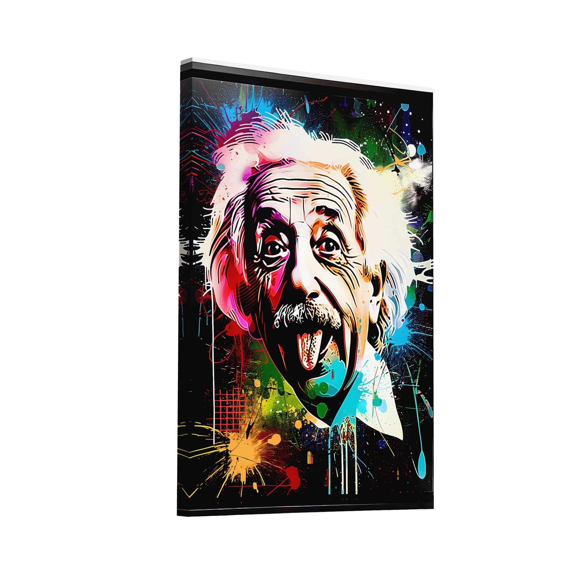 Product Hero 3D WebP Tableau Einstein Pop Art - Art Virtuoso