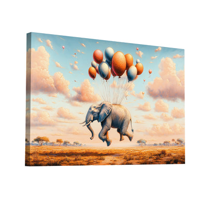 Product Hero 3D WebP Tableau Éléphant Ballon - Rêverie Aérienne - Art Virtuoso