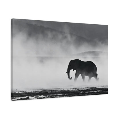 Tableau Éléphant Dans la Brume - toile 3D avec bords imprimés - Art Virtuoso