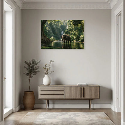Tableau Éléphant Dans la Jungle dans une entrée ou un couloir - Art Virtuoso