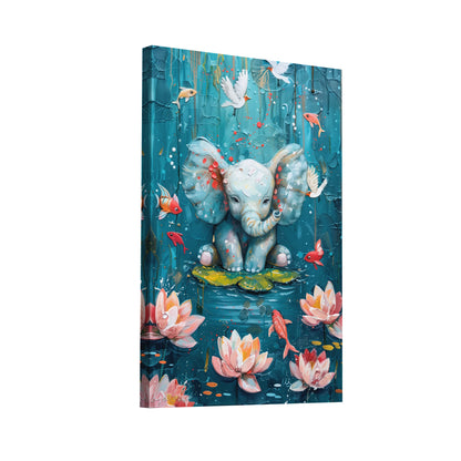 Product Hero 3D WebP Tableau Elephant Coloré pour Enfant - Art Virtuoso