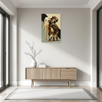 Tableau Éléphant Ethnique dans une entrée ou un couloir - Art Virtuoso
