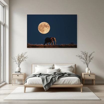 Tableau Éléphant Nuit dans une chambre - Art Virtuoso