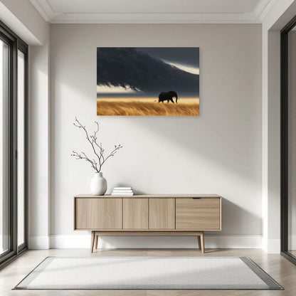 Tableau Éléphant Orage dans une entrée ou un couloir - Art Virtuoso