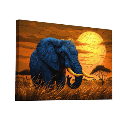 Product Hero 3D WebP Tableau Éléphant - Peinture d' Afrique - Art Virtuoso