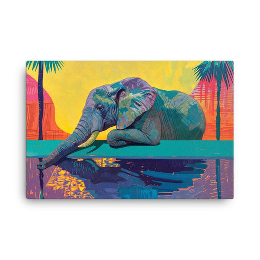 tableau elephant pop art 24″×36″