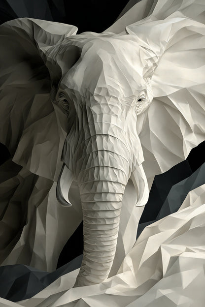 Tableau Éléphant Sculptural - impression sur toile, format S