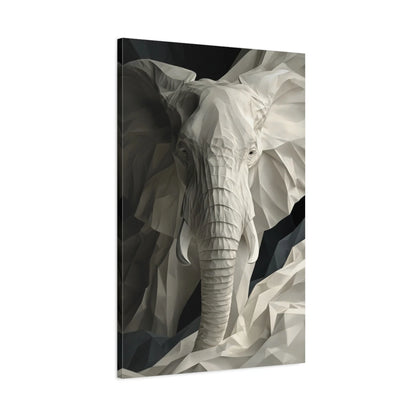 Tableau Éléphant Sculptural - toile 3D avec bords imprimés - Art Virtuoso