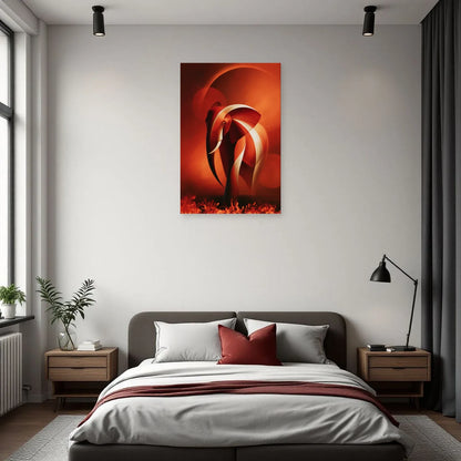 Tableau Éléphant Terracotta dans une chambre - Art Virtuoso