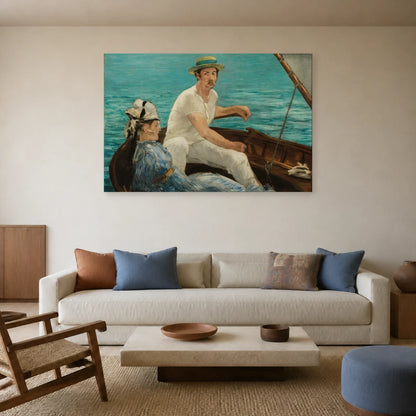 Tableau En bateau – Édouard Manet dans un salon - Art Virtuoso