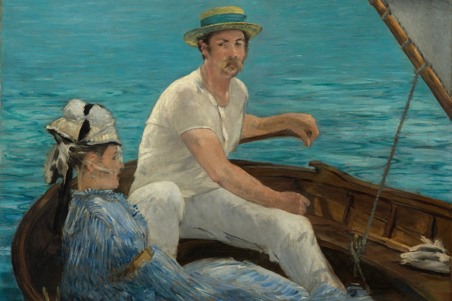 Tableau En bateau – Édouard Manet - impression sur toile, format XXL