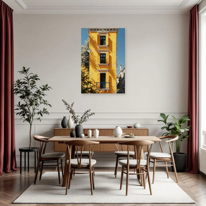 Architecture méditerranéenne jaune dans une cuisine par Art Virtuoso
