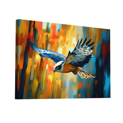 Product Hero 3D WebP Tableau Faucon en Chasse - Art Virtuoso