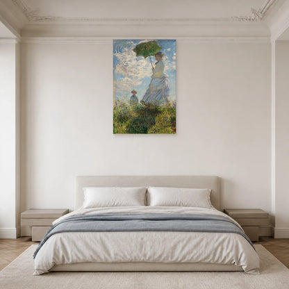 Tableau Femme à l’ombrelle – Madame Monet et son fils dans une chambre - Art Virtuoso
