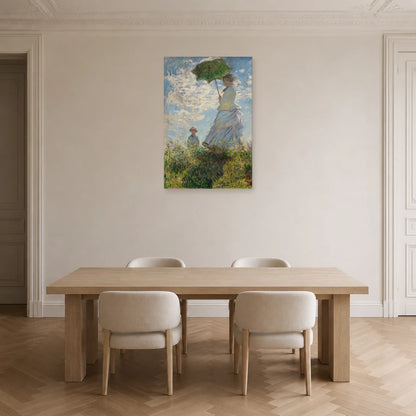 Tableau Femme à l’ombrelle – Madame Monet et son fils dans une salle à manger - Art Virtuoso