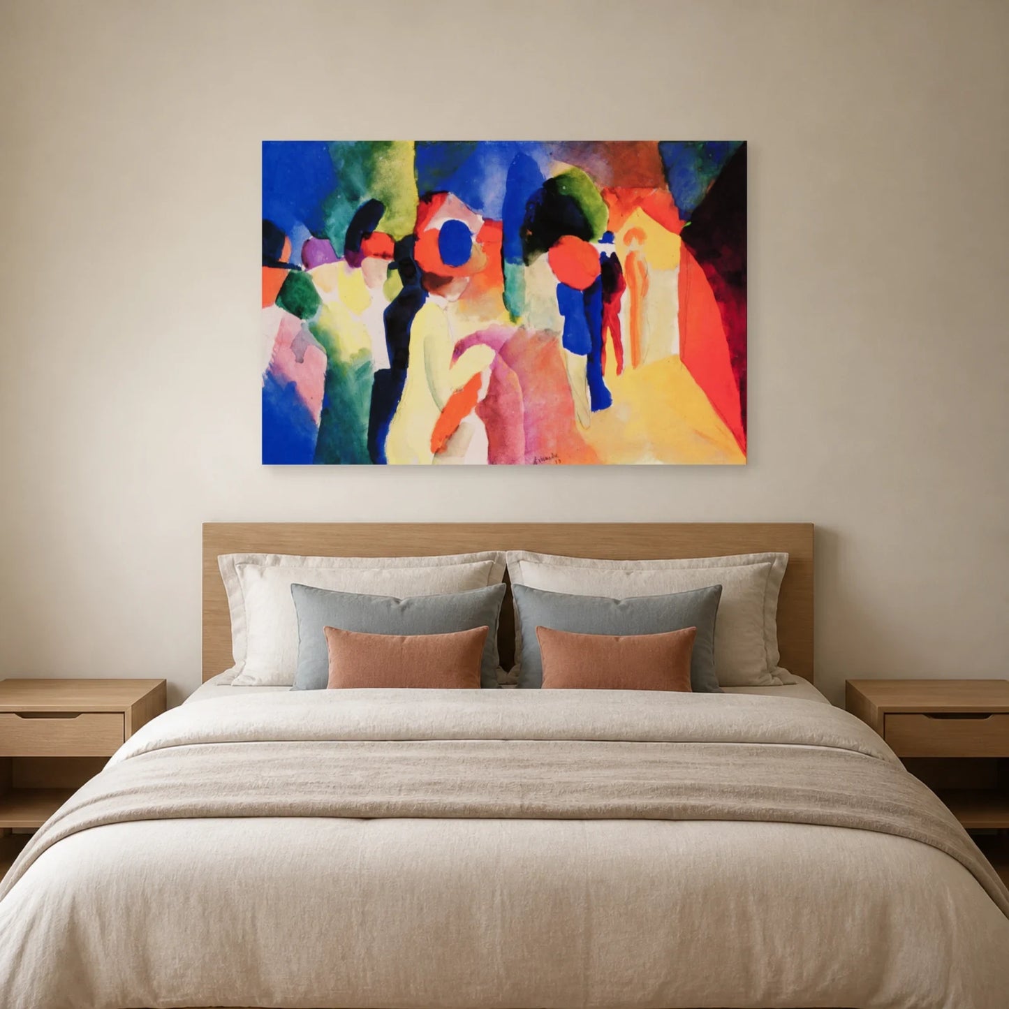 Tableau Femme à la veste jaune – August Macke dans une chambre - Art Virtuoso