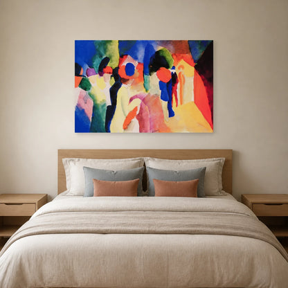 Tableau Femme à la veste jaune – August Macke dans une chambre - Art Virtuoso