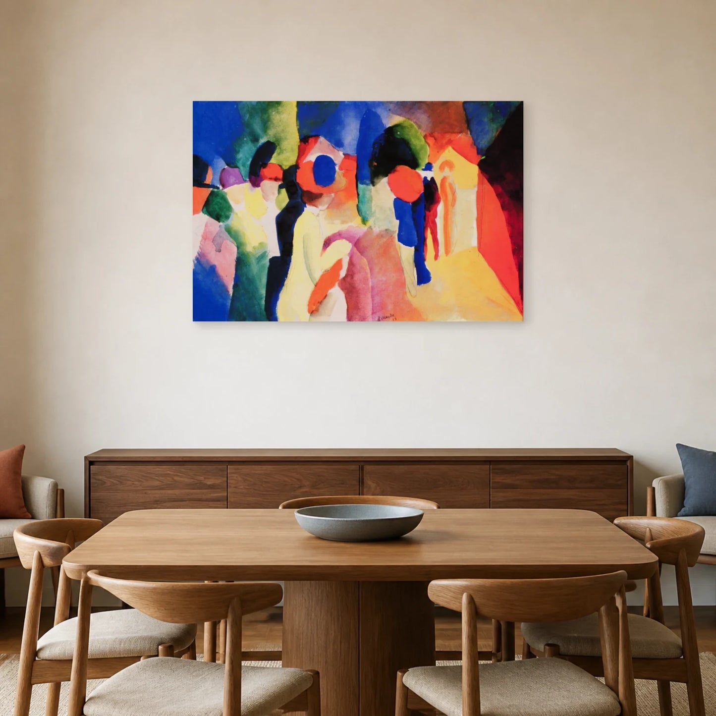 Tableau Femme à la veste jaune – August Macke dans une salle à manger - Art Virtuoso