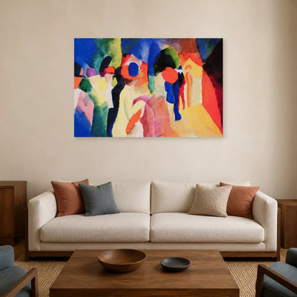 Tableau Femme à la veste jaune – August Macke dans un salon - Art Virtuoso