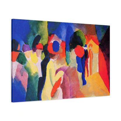 Tableau Femme à la veste jaune – August Macke - toile 3D avec bords imprimés - Art Virtuoso