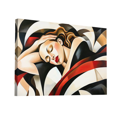 Product Hero 3D WebP Tableau Femme Abstrait - Inspiration Cubiste - Art Virtuoso
