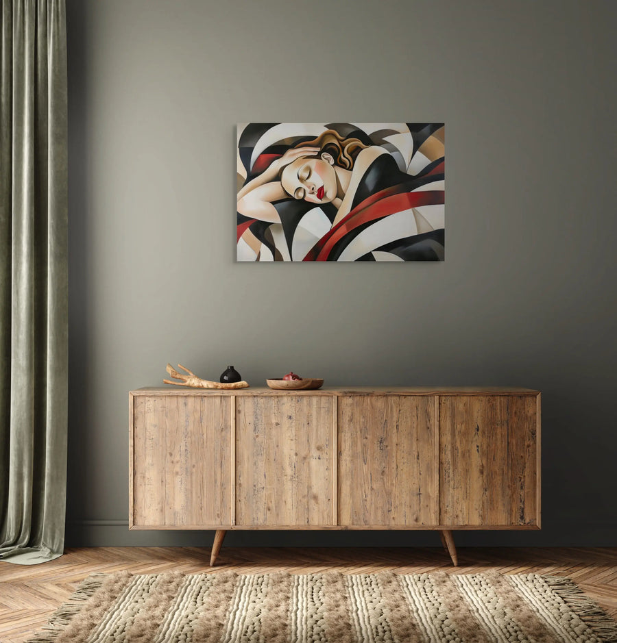 Tableau Femme Abstrait - Inspiration Cubiste