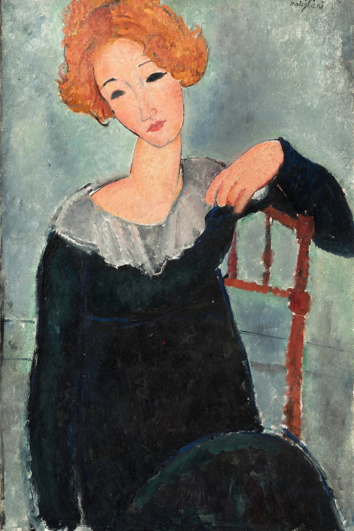 Femme aux cheveux roux d’Amedeo Modigliani – reproduction sur toile – format S