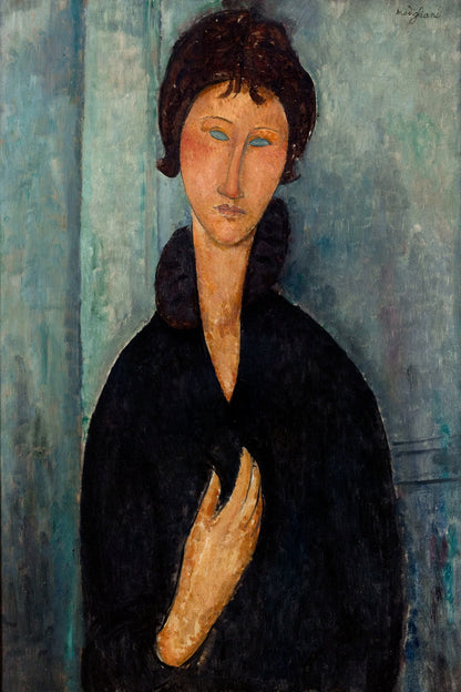 Femme aux yeux bleus d’Amedeo Modigliani – reproduction sur toile – format S
