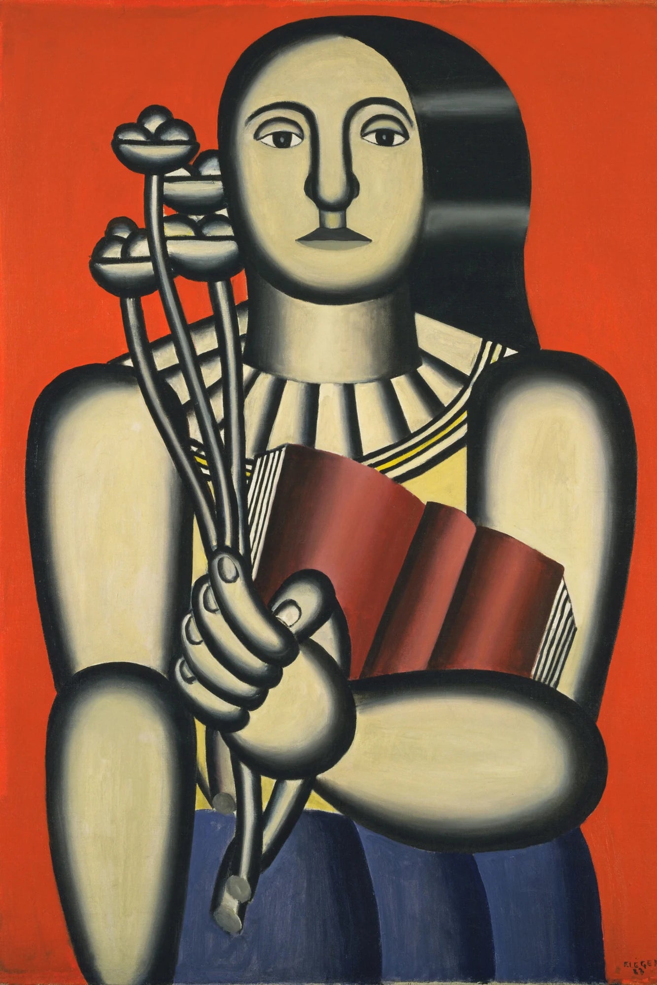 Lectrice monumentale de Fernand Léger peinte en 1923, toile taille M