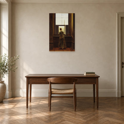 Tableau Femme à la fenêtre de Caspar David Friedrich dans un bureau - Art Virtuoso