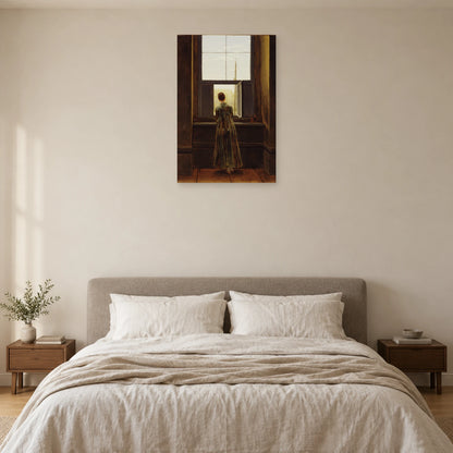 Tableau Femme à la fenêtre de Caspar David Friedrich dans une chambre - Art Virtuoso