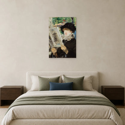 Tableau Femme lisant – Édouard Manet dans une chambre - Art Virtuoso