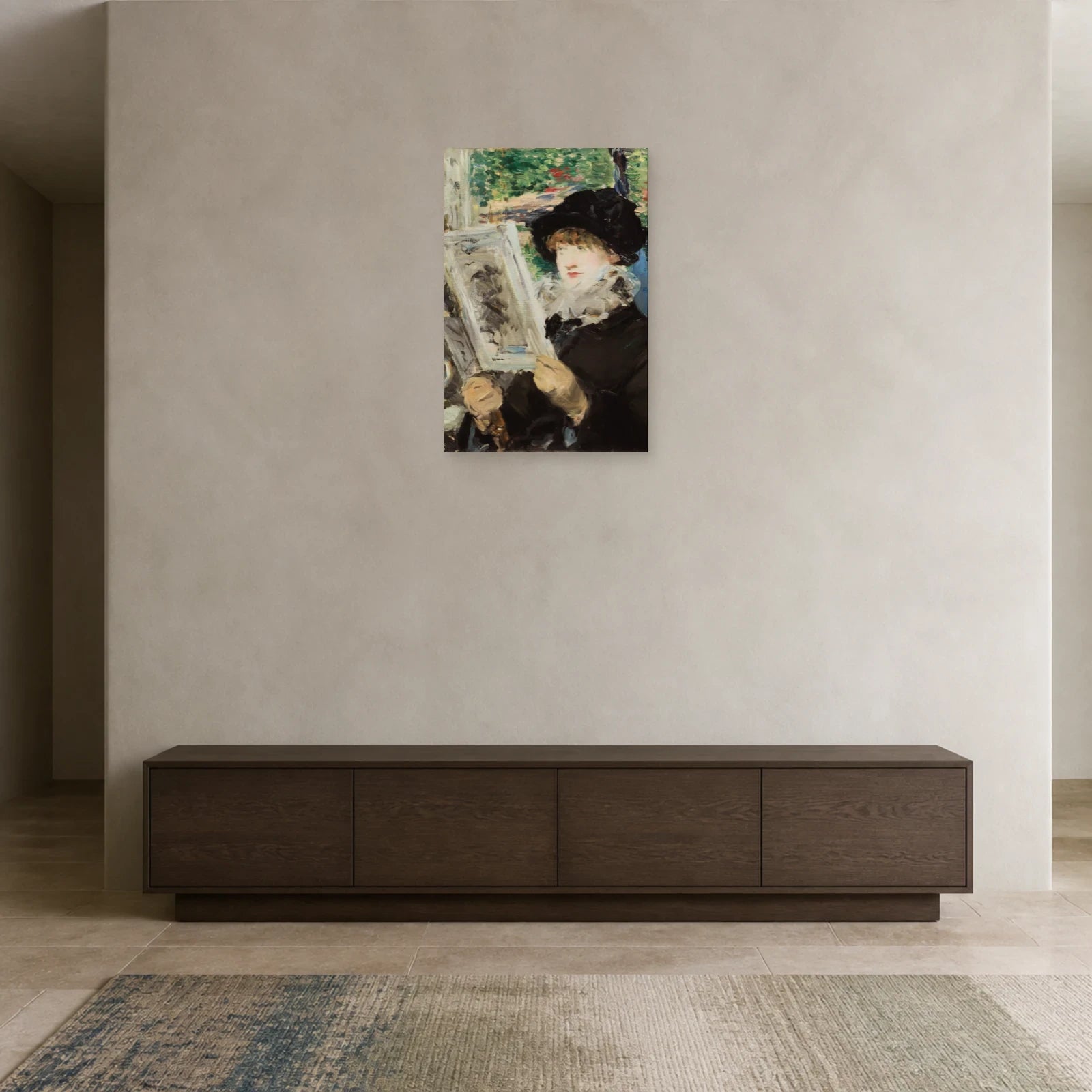 Tableau Femme lisant – Édouard Manet dans une entrée ou un couloir - Art Virtuoso
