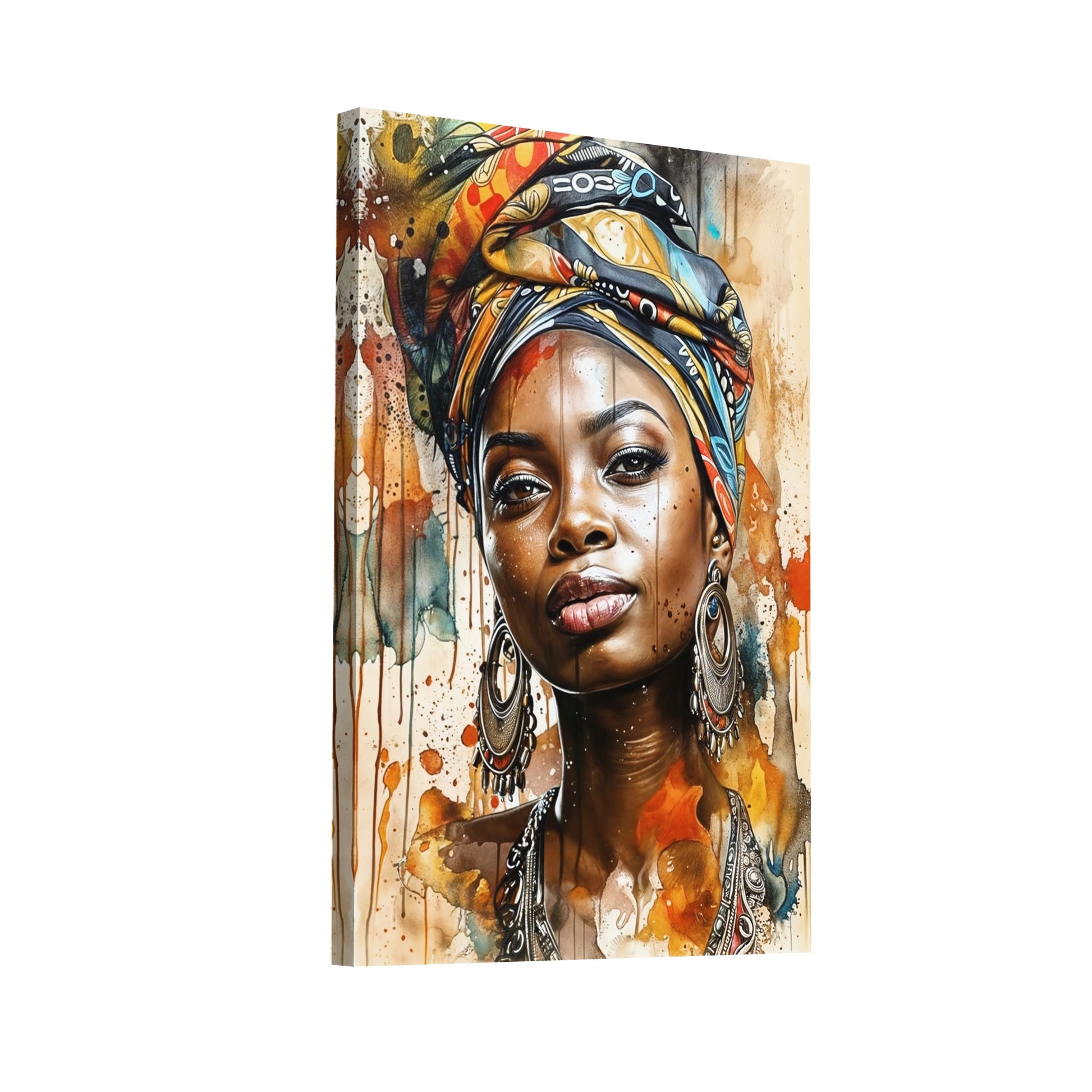 Product Hero 3D WebP Tableau Femme Noire - Art Virtuoso