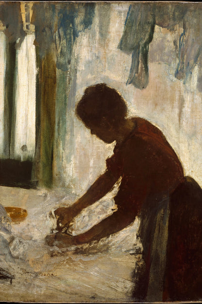 Tableau Une femme repassant – Edgar Degas - impression sur toile, format L