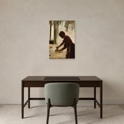 Tableau Une femme repassant – Edgar Degas dans un bureau - Art Virtuoso