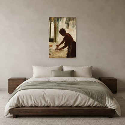 Tableau Une femme repassant – Edgar Degas dans une chambre - Art Virtuoso