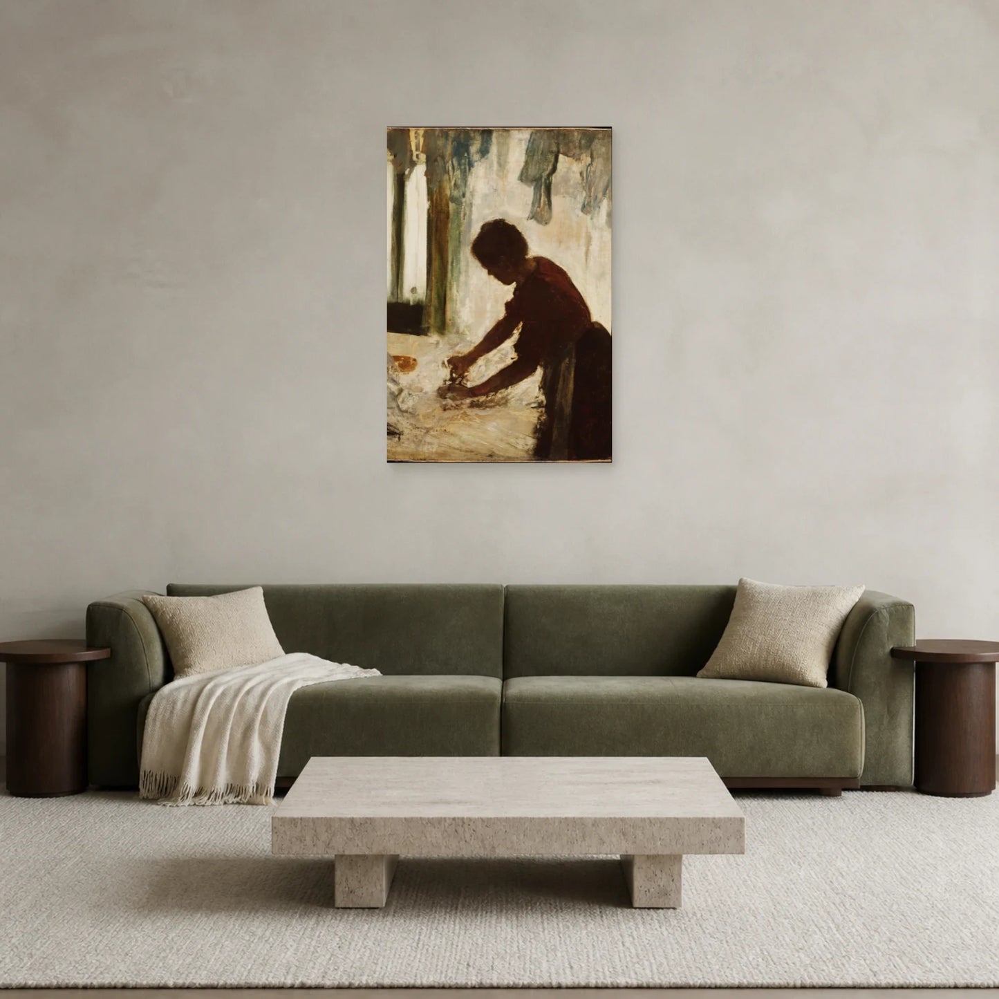 Tableau Une femme repassant – Edgar Degas dans un salon - Art Virtuoso