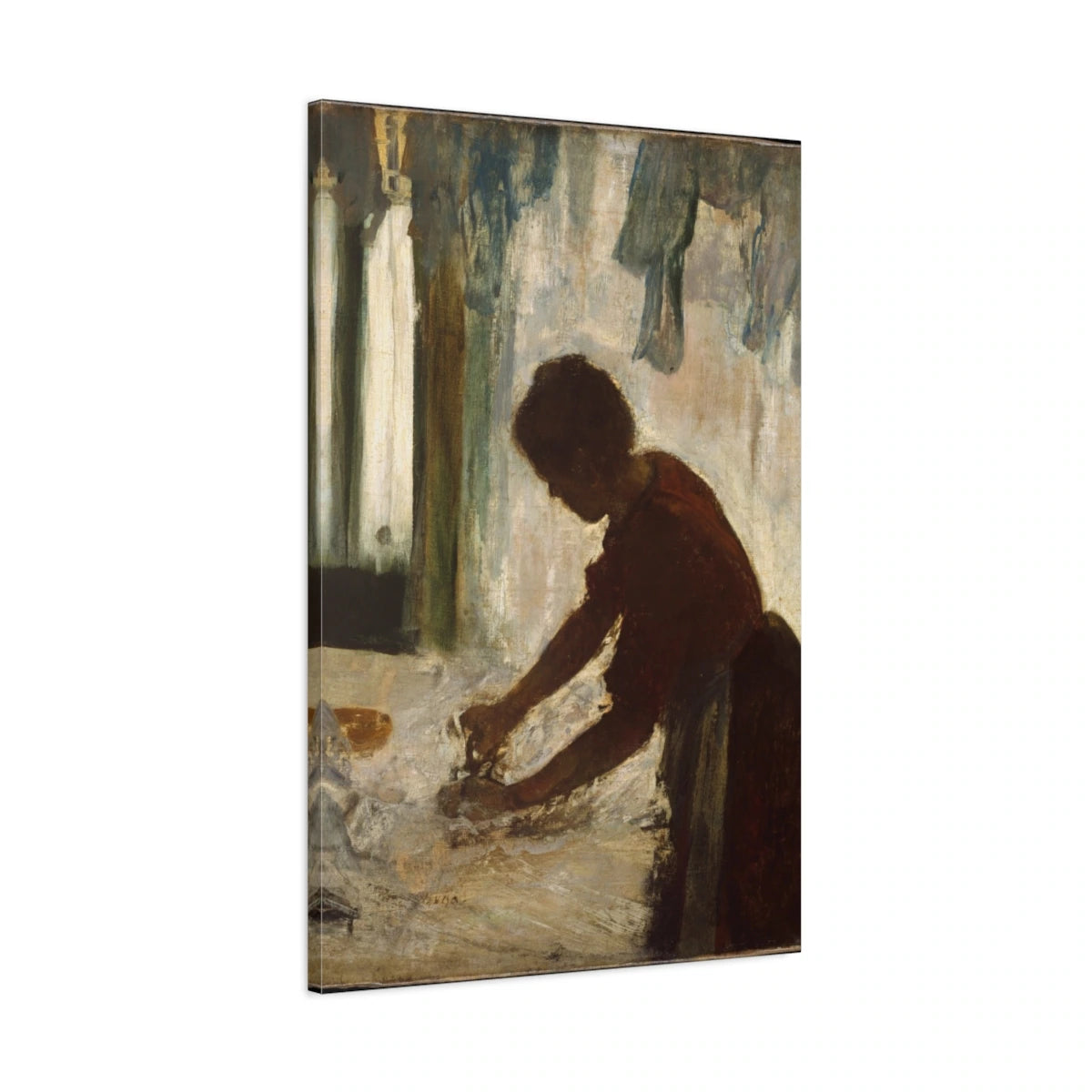 Tableau Une femme repassant – Edgar Degas - toile 3D avec bords imprimés - Art Virtuoso