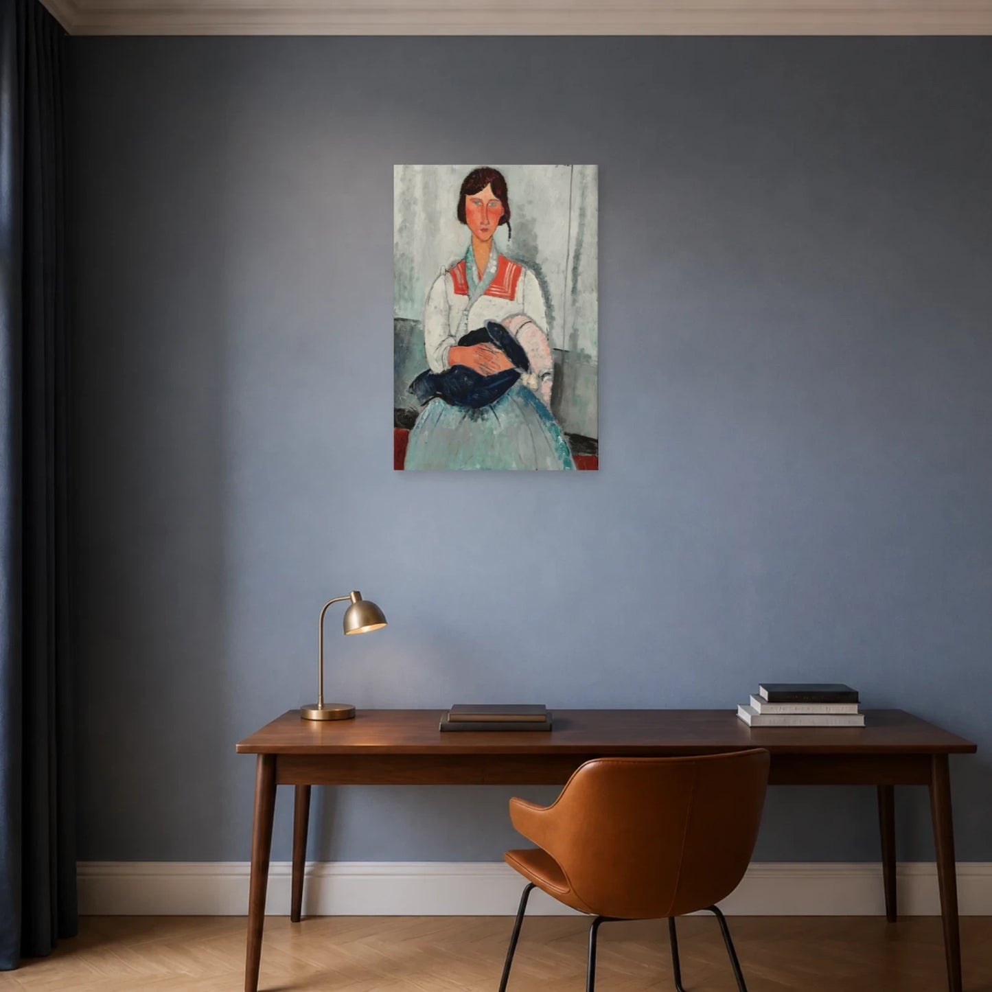 Tableau Femme rom avec son bébé – Amedeo Modigliani dans un bureau - Art Virtuoso