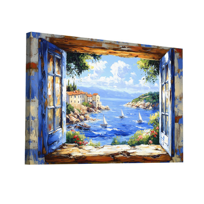Product Hero 3D WebP Tableau Fenetre Ouverte Sur La Mer - Art Virtuoso