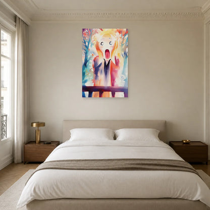 Tableau Le Cri coloré dans une chambre aux tons pastel