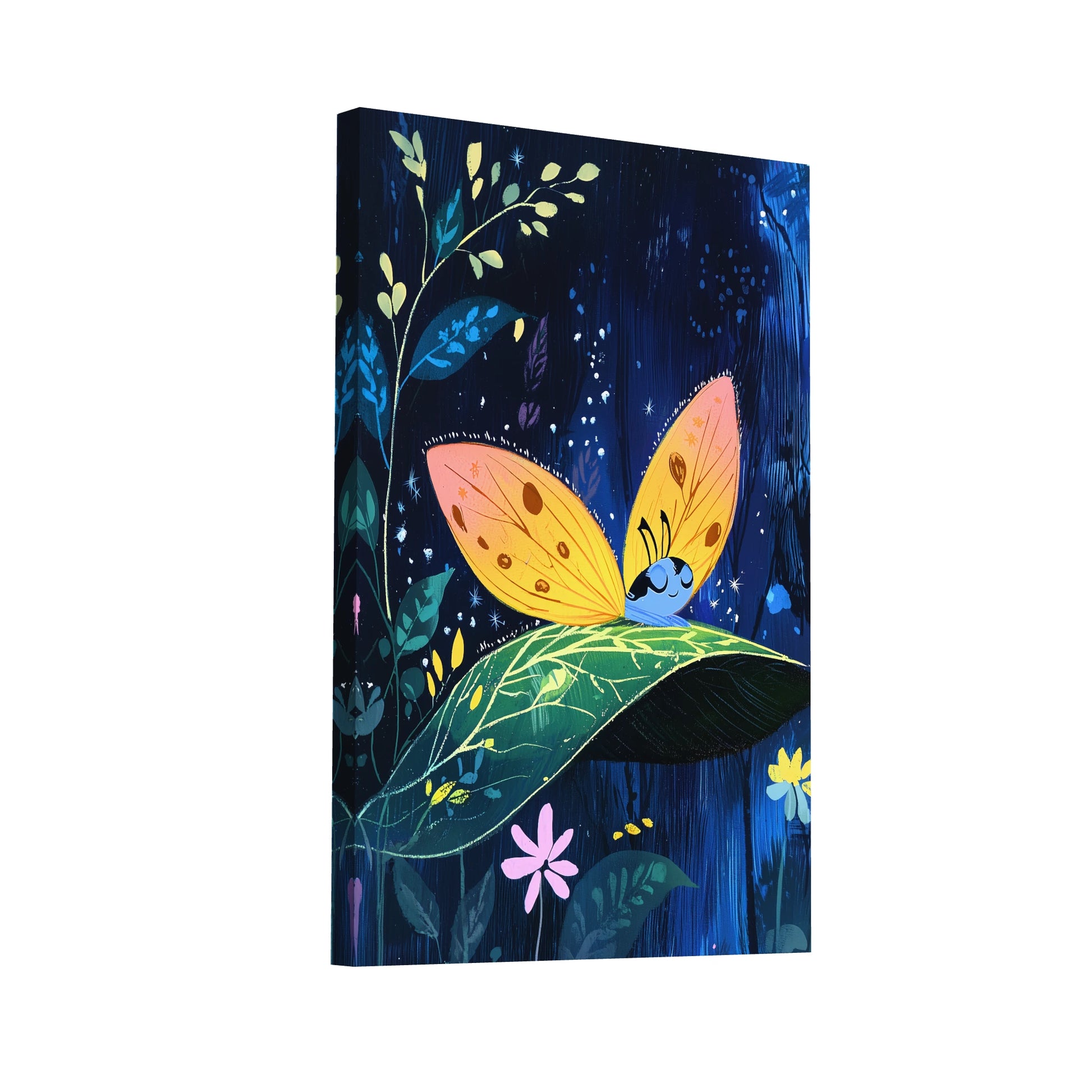 Product Hero 3D WebP Tableau Fille Chambre - Papillon Mignon - Art Virtuoso
