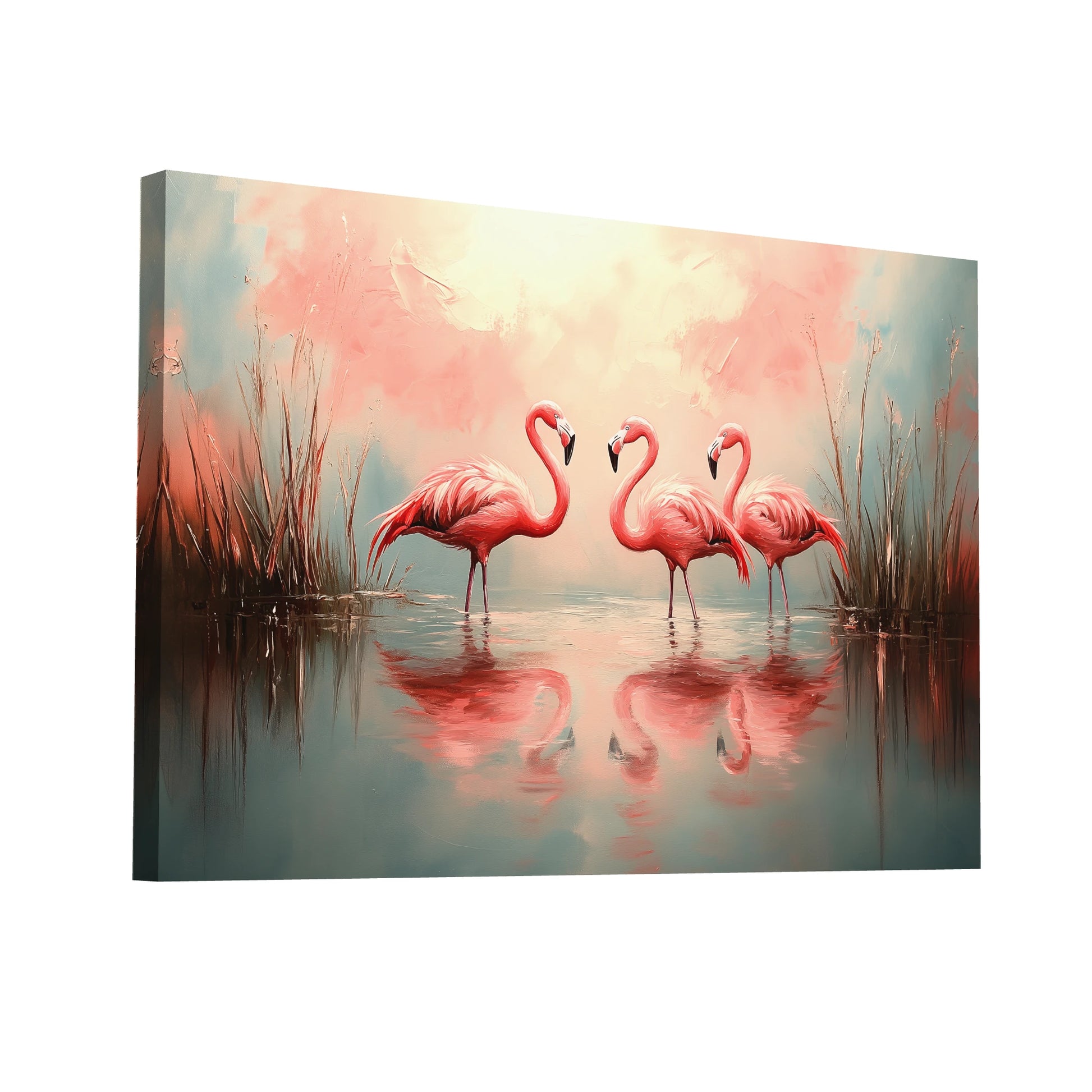 Product Hero 3D WebP Tableau Flamant Rose - Art Virtuoso