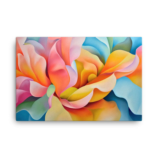 Tableau Fleur Abstrait - Vibrance Multicolore